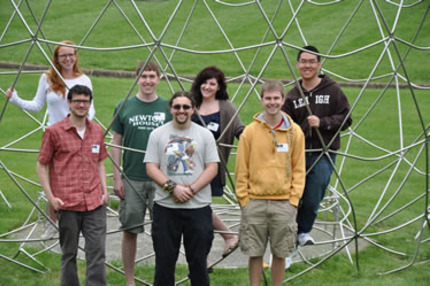 front row: Gregory Lang, Ph.D., Daniel MMarad, Matthew Messersmith back row: Ryan Peace, Thomas Tavolara, Danielle Auth, Kevin Trinh