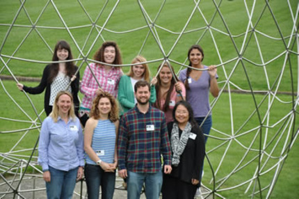 front row: Amber Rice, Ph.D., Kristin Anderson, Michael McQuillan, Julie Miwa, Ph.D. back row: Kyra Feuer, Lena Barrett, Leah Gonzalez, Morgan Decker, Kaylynn Genemaras